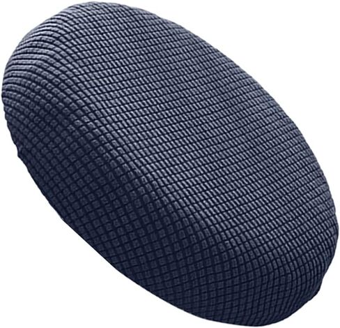 Round Stool Cover 11-14 Inch Elastic Bar Stool Covers Soft High Elasticity Easy Clean Comfortable 1PC Dark Blue in Saudi Arabia
