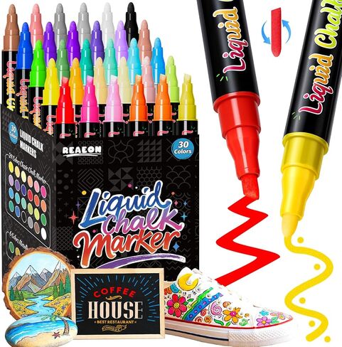 اقلام طلاء اكريليك، قلم ماركر طلاء للرسم على الصخور، 18 لون، اقلام تحديد اكريليك دائمة بطرف دقيق مثالي للحرف اليدوية والزجاج والقماش والسيراميك وغيرها in Kuwait