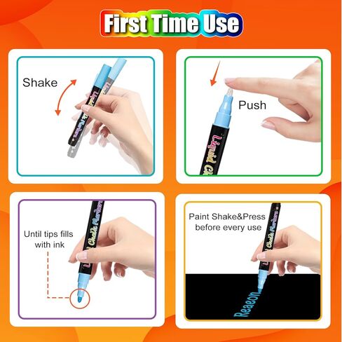 اقلام طلاء اكريليك، قلم ماركر طلاء للرسم على الصخور، 18 لون، اقلام تحديد اكريليك دائمة بطرف دقيق مثالي للحرف اليدوية والزجاج والقماش والسيراميك وغيرها in Kuwait