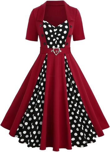 فساتين ROSE GAL للسيدات بمقاس كبير من الخمسينيات من القرن الماضي لحفلات الكوكتيل روكابيلي in Kuwait