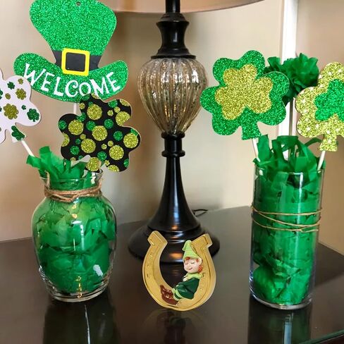 Gift Boutique St. Patrick’s Day Leprechaun on Golden Horseshoe Figurine – Resin Irish Decoration, Lucky Charm Ornament for Home, Office & Holiday Decor in Saudi Arabia