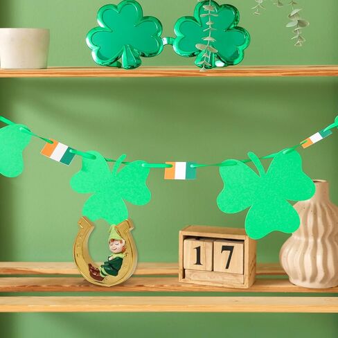 Gift Boutique St. Patrick’s Day Leprechaun on Golden Horseshoe Figurine – Resin Irish Decoration, Lucky Charm Ornament for Home, Office & Holiday Decor in Saudi Arabia