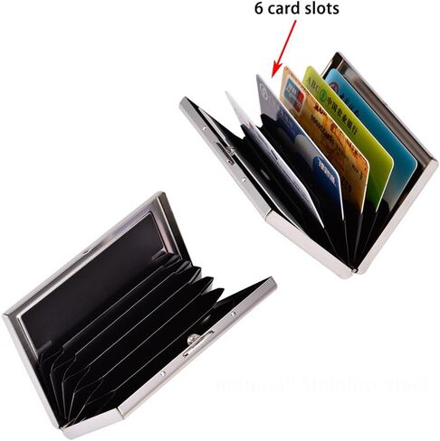 Metal Wallet RFID Credit Card Holder Business Card Holder ID Case for Men Women in Saudi Arabia