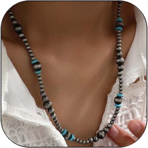 Navajo Pearl Necklace for Women Western Turquoise Necklace Western Cowgirl Jewelry for Women in Kuwait