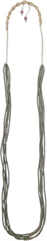 Handmade Multi-Strand Glass Bead Long Necklace, with Macrame Handwoven Cord and Natural Gemstone Ends – Boho Jewelry for Women in Saudi Arabia
