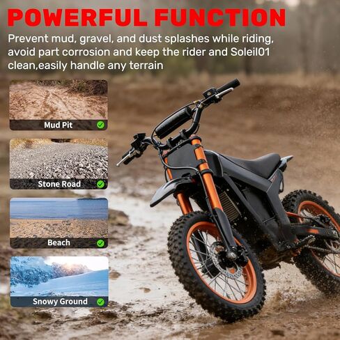 JERBOR Upgraded Front Fender Wheel Fender Mudguard for Tuttio Soleil01 Electric Drit Bike, Duarble Front Fender Mud Guard Protector With Screws for Tutto Tutti Motorcycle Parts (Front Fender) in Saudi Arabia