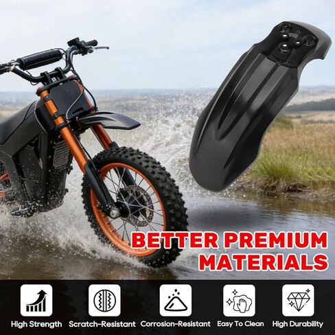 JERBOR Upgraded Front Fender Wheel Fender Mudguard for Tuttio Soleil01 Electric Drit Bike, Duarble Front Fender Mud Guard Protector With Screws for Tutto Tutti Motorcycle Parts (Front Fender) in Saudi Arabia