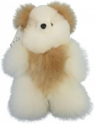 Soft and Cuddly Baby Alpaca Teddy Bear - 9 inch. Premium Alpaca Stuffed Animal Handmade on Genuine Alpaka Fur. Cute Bear (9 inches, Beige) in Kuwait