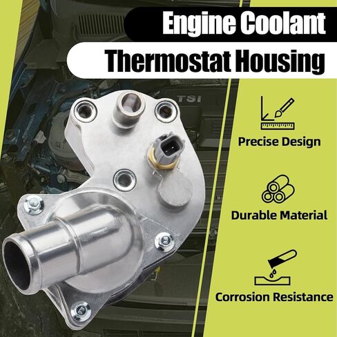 Aluminum Coolant Thermostat Housing Assembly Compatible with Ford Explorer 2002-2010, Explorer Sport Trac 2007-2010, Mercury Mountaineer 2002-2010 4.0L V6 902-860 2L2Z8592BA 2L2Z8592BB, with Sensor in Saudi Arabia