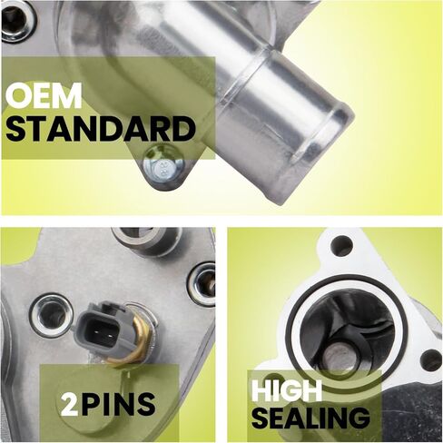 Aluminum Coolant Thermostat Housing Assembly Compatible with Ford Explorer 2002-2010, Explorer Sport Trac 2007-2010, Mercury Mountaineer 2002-2010 4.0L V6 902-860 2L2Z8592BA 2L2Z8592BB, with Sensor in Saudi Arabia