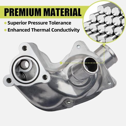 Aluminum Coolant Thermostat Housing Assembly Compatible with Ford Explorer 2002-2010, Explorer Sport Trac 2007-2010, Mercury Mountaineer 2002-2010 4.0L V6 902-860 2L2Z8592BA 2L2Z8592BB, with Sensor in Saudi Arabia
