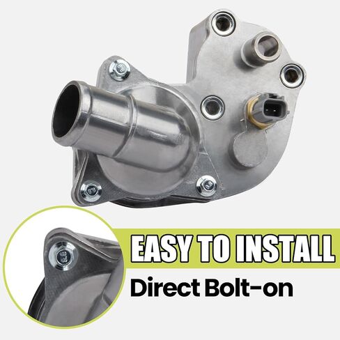 Aluminum Coolant Thermostat Housing Assembly Compatible with Ford Explorer 2002-2010, Explorer Sport Trac 2007-2010, Mercury Mountaineer 2002-2010 4.0L V6 902-860 2L2Z8592BA 2L2Z8592BB, with Sensor in Saudi Arabia