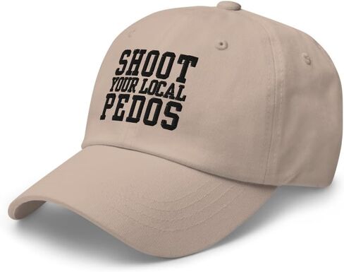 قبعة NX Shoot Your Pedos المحلية المطرزة للأب، قبعة منحنية ذات تاج منخفض، قبعة مريحة قابلة للتعديل للرجال والنساء in Saudi Arabia