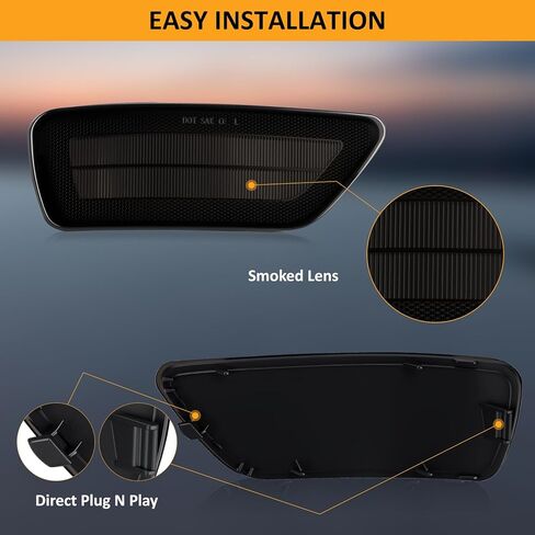 D-Lumina Rear Bumper Reflector Light Compatible with Je-ep Grand Cherokee 2011-2021, Do-dge Journey 2011-2020, Compass 2011-2017, Smoked Lens Rear Reflector Replaces #57010720AC 57010721AC, Pack of 2 in Saudi Arabia