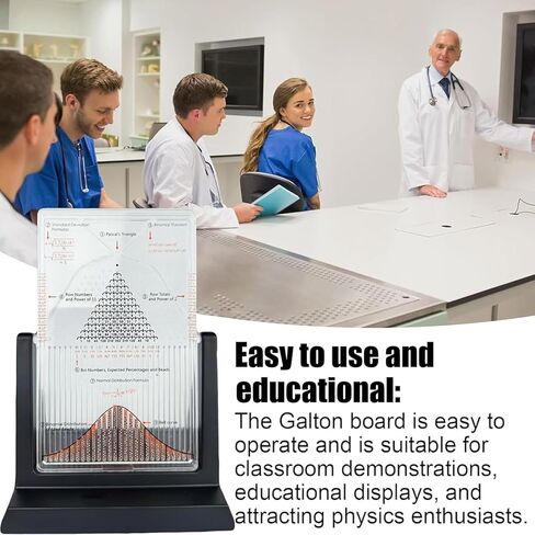 لوحة جالتون المكتبية، نموذج عرض قدرة لوحة جالتون، مع منحنى الجرس، عرض قانون إحصائي فعال، أداة تدريس مختبر الفيزياء للفيزياء والتعليم، تلهم الفضول in Kuwait