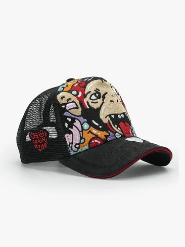 Trucker Hat - Art Collection - Doodle - Black in Saudi Arabia