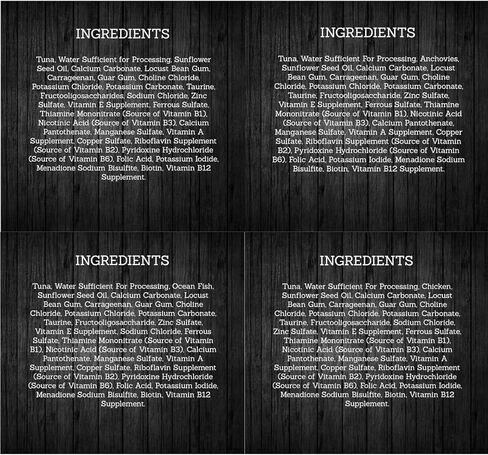 Fussie Cat Premium Canned Grain Free Cat Wet Food - Variety Bundle 4 Flavors Pack with HS Pet Food Bowl (12 Cans) (Tuna & Ocean Fish- Tuna & Salmon - Tuna & Shrimp - Tuna & Chicken) (2.82 Oz) in Kuwait