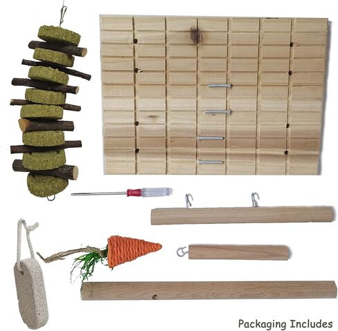 Hamiledyi Rabbit Wood Scratching Board, Bunny Claws Teeth Care Pads, Rabbit Feet Grinding Mat Small Animals Play Chew Toys for Chinchilla Guinea Pigs Hedgehog Hamster in Kuwait