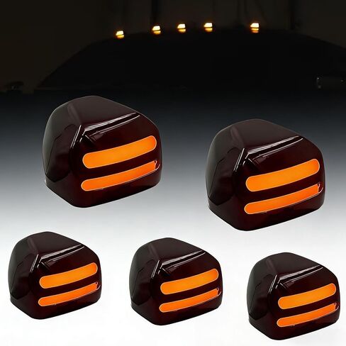 5 قطع من مصابيح LED بيضاء لسقف الكابينة متوافقة مع 1999-2016 F250 F350 F450 F550 و2004-2017 F650 F750 ملحقات شاحنة التخليص العلوي ومصابيح الجري المدخنة in Kuwait