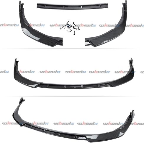 3 قطع حافة ممتصة للصدمات الأمامية متوافقة مع طراز Toyota Camry SE XSE 2021-2024 V2، فاصل سبويلر للذقن السفلي يناسب 2021 2022 2023 2024، طقم جسم الحماية (أسود لامع) in Saudi Arabia