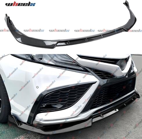 3 قطع حافة ممتصة للصدمات الأمامية متوافقة مع طراز Toyota Camry SE XSE 2021-2024 V2، فاصل سبويلر للذقن السفلي يناسب 2021 2022 2023 2024، طقم جسم الحماية (أسود لامع) in Saudi Arabia