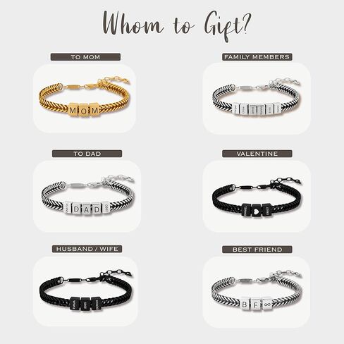 Personalized Stainless Steel Bracelet for Men - Custom Gold, Silver, Black Bracelets for Him, Father's Day Gifts for Husband, Dad, Boyfriend, Groomsmen, Birthday, Wedding, Anniversary, Gift for Men in Saudi Arabia