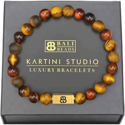 Kartini Studio Bead Bracelet for Man, Mixed Tiger's Eye Bracelet, Tiger's Eye Jewelry, Gift for Men in Saudi Arabia