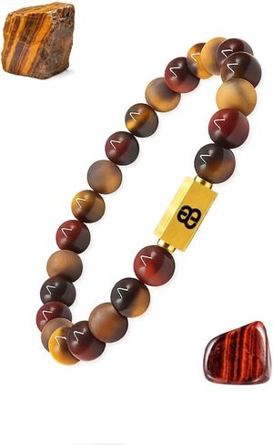 Kartini Studio Bead Bracelet for Man, Mixed Tiger's Eye Bracelet, Tiger's Eye Jewelry, Gift for Men in Saudi Arabia