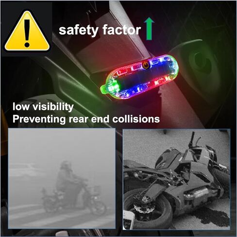 RQG Solar Strobe Lights*2 and Fake Car Alarm Light *2, Colorful Led Warning Light,Automotive Interior Flash Anti Collision Light,Anti-Theft Security Alarm Lights for Car Truck Motorcycle, 4 Pack in Kuwait