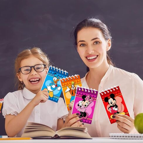 لوازم حفلات أعياد الميلاد من الفأر، 24 قطعة من دفاتر الملاحظات الصغيرة لهدايا حفلات أعياد الميلاد ميكي، حشو حقائب جودي، مكافآت الفصل الدراسي، 8 أنواع in Kuwait