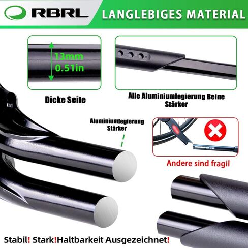 مسند دراجة RBRL، حامل مركزي مزدوج الساق، مسند دراجة قابل للتعديل للخدمة الشاقة، حامل للدراجات مقاس 24-29 بوصة قابل للتعديل من سبائك الألومنيوم لتخزين دعم مسند الدراجة in Kuwait