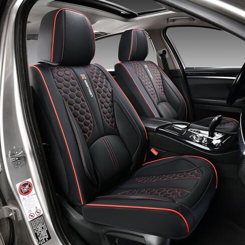for Hyundai Santa Cruz 2022-2024 Car Seat Covers, Red Car Seat Covers, Leather, Full Set of 5 Seats, Waterproof, with Lumbar Support, Protect and Upgrade Seats in Saudi Arabia