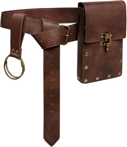 حقيبة حزام عصر النهضة، حقيبة الخصر، حقيبة حزام جلدية من العصور الوسطى، ملابس لعب الأدوار الكبيرة، إكسسوارات عيد الفصح الرجعية in Kuwait