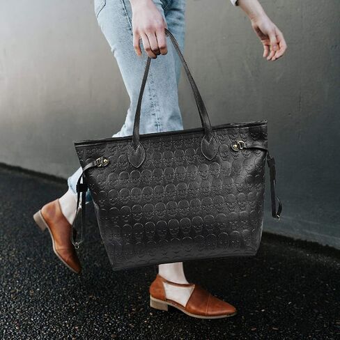 المرأة الشيطان الجمجمة المحفظة حقائب اليد بو الجلود أعلى مقبض حقيبة التسوق مع مخلب المحفظة السوداء in Kuwait