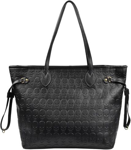 المرأة الشيطان الجمجمة المحفظة حقائب اليد بو الجلود أعلى مقبض حقيبة التسوق مع مخلب المحفظة السوداء in Kuwait