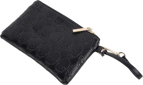 المرأة الشيطان الجمجمة المحفظة حقائب اليد بو الجلود أعلى مقبض حقيبة التسوق مع مخلب المحفظة السوداء in Kuwait