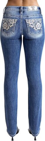 Miss Me Women's Geo Pocket Mid-Rise Bootcut Jeans in Saudi Arabia