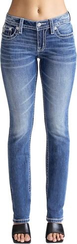 Miss Me Women's Geo Pocket Mid-Rise Bootcut Jeans in Saudi Arabia