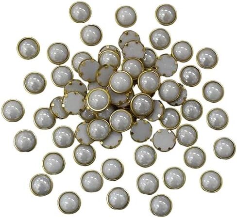 Embroidery Point Kundan Stones Beads Flat Back Glue On Rhinestones for Jewellery Making Embroidery 500 Pcs Round Shape (White) 4mm in Saudi Arabia