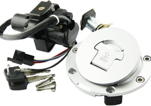 Motorcycle Ignition Key Switch Fuel Gas Cap Seat Lock Kit Compatible with VFR400 NC30 NC35 NSR250 MC18 MC21 CBR250 MC19 MC22 in Saudi Arabia
