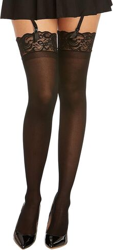 Dreamgirl Women's Sheer Thigh High with Backseam Socks in Saudi Arabia