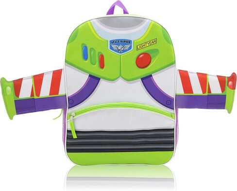 Disney Pixar Buzz Lightyear Backpack for Kids | Toy Story School Bookbag with Front Pocket, Padded Straps & Wing Appliques | Lightweight Travel Backpack for Boys, Girls, or Teens | 16" | Ages 3+ in Saudi Arabia