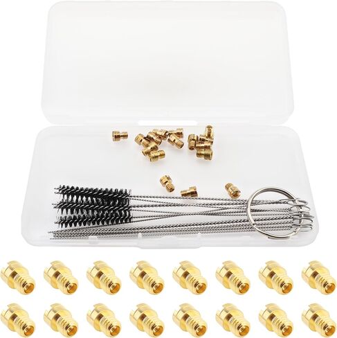 Windance 16pcs فوهة رئيسية عالية الدقة للكربوهيدرات، طقم نفاث رئيسي من النحاس مناسب لمكربن ​​GY6 49cc 50cc 80cc 100cc 139QMB 139QMA PZ19 مع 10 قطع من فرش إبر التنظيف (#80 - #118) in Kuwait