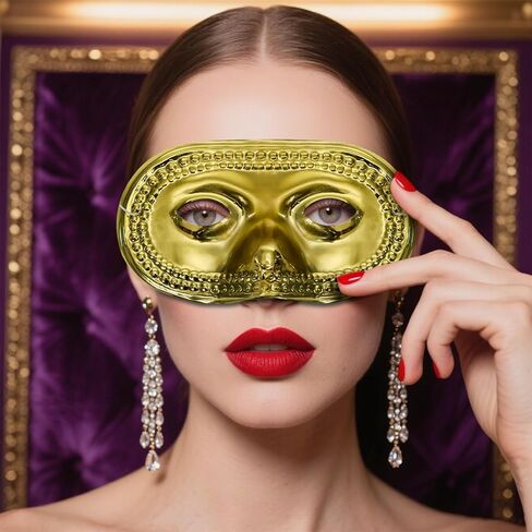60 Pack Mardi Gras Masks, Masquerade Eye Mask in 6 Vibrant Colors, Vintage Half Party Masks with Elastic Band, Perfect for Halloween, Masquerade Balls, Carnival, Prom Costume Parties, Women Men in Saudi Arabia