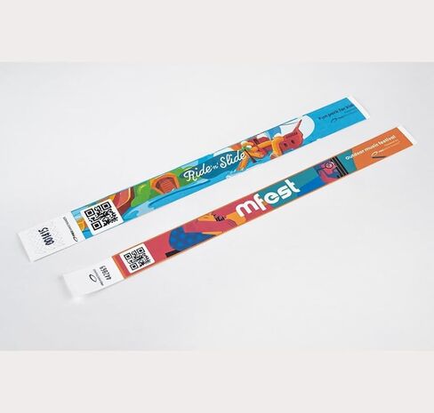 Custom Colorful Paper Wristbands for Events, Identification, Security, Admission, VIP, Business, Bulk, Logo, Football (50-2000 pcs) in Saudi Arabia