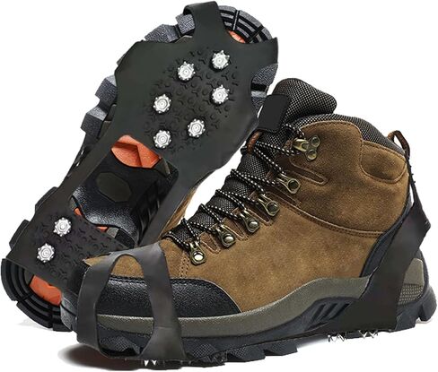 مرابط الجليد للأحذية والأحذية طويلة الرقبة، مرابط الجر من الفولاذ المقاوم للصدأ، مقابض الثلج الجليدي في الشتاء في الهواء الطلق مضادة للانزلاق للمشي لمسافات طويلة، صيد الأسماك على الجليد، التسلق in Kuwait