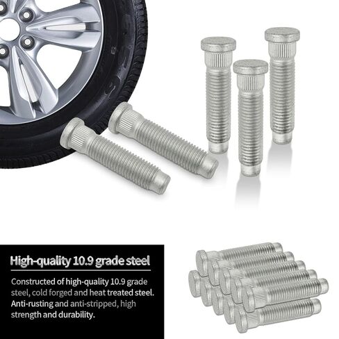 10 PCs M12-1.50 Wheel Studs, Replacement for Chevrolet Equinox Malibu Impala Monte Carlo S10 Buick GMC Envoy (Front or Rear Side) in Saudi Arabia