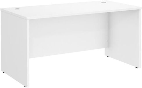 Scranton & Co 60" x 30" Contemporary Engineered Wood Computer Desk, White Finish, Thermally Fused Laminate, Cable Management, Modern Professional Office Desk, Durable Workstation in Kuwait