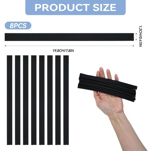 8 Pcs Silicone Luggage Wheel Covers, Noise-Reducing Shock-Absorbing Protectors, Universal Fit for Suitcase Wheels & Office Chair Casters, Customizable Cut-to-Fit Design (Black) in Saudi Arabia