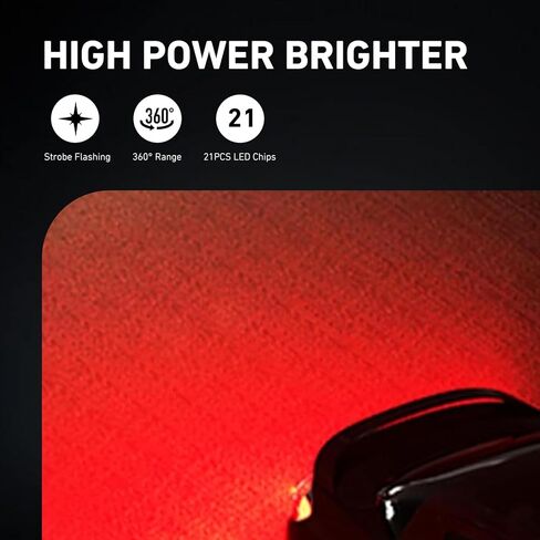 2 PCS 912 921 T15 LED Bulb, Plug & Play Waterproof Strobe Brake Light, Bright Flashing Warning Light, Universal for Most Cars (Red) in Saudi Arabia